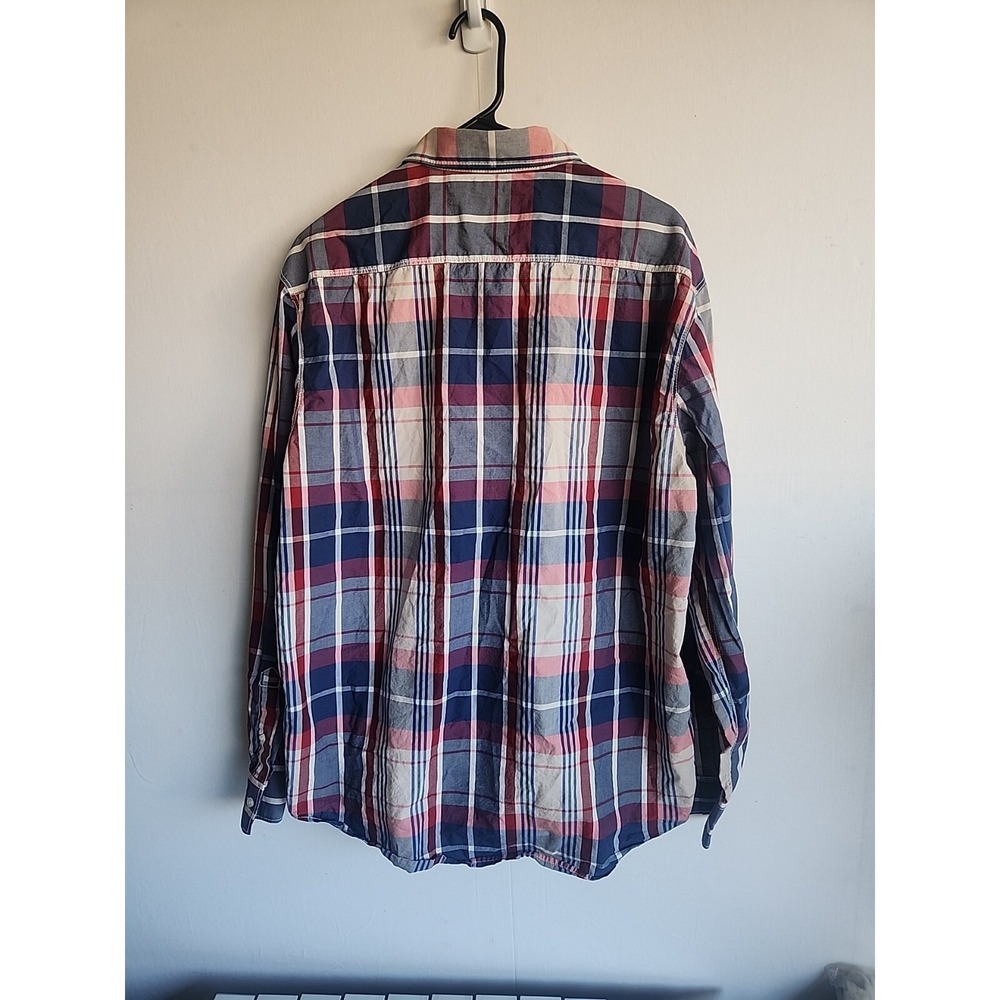 American Rag Long Sleeve Plaid Flannel Button Up Men's Cotton Shirt Size XL - Picture 6 of 9